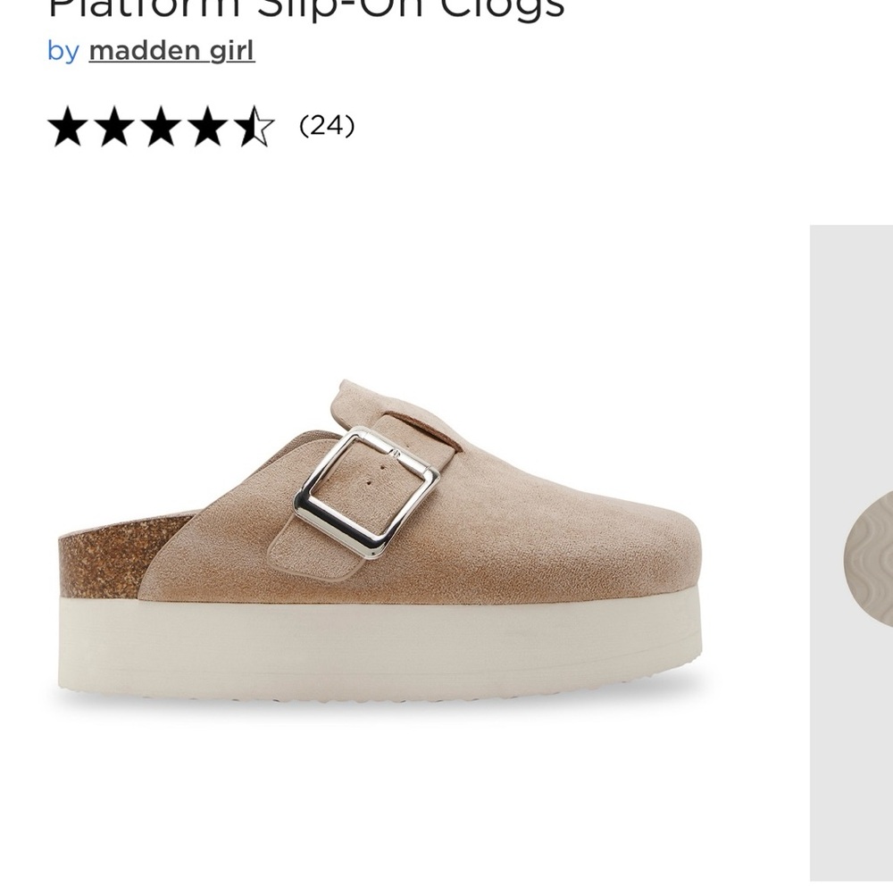 Maddengirl platform slip on clogs